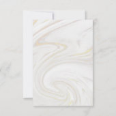 Aquareller Marble Swirl Wedding RSVP (Rückseite)