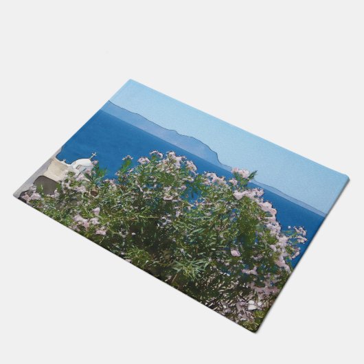 Aquareller Meerblick Fußmatte (Schrägansicht)