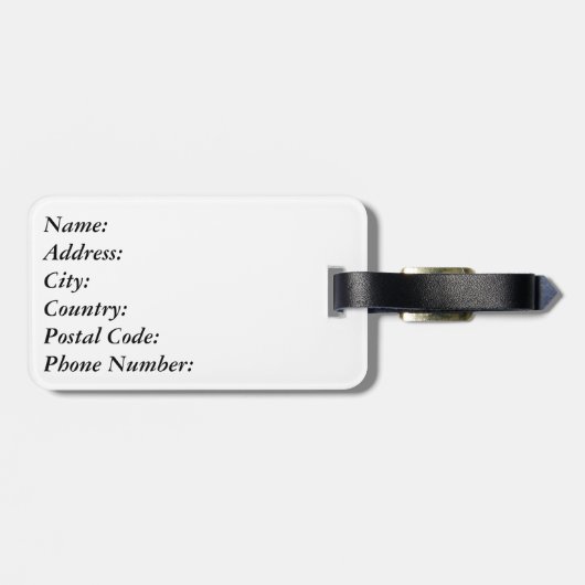 Aquareller Meerblick Gepäckanhänger (Rückseite horizontal)