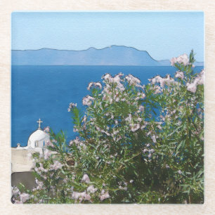 Aquareller Meerblick Glasuntersetzer