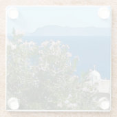 Aquareller Meerblick Glasuntersetzer (Rückseite)