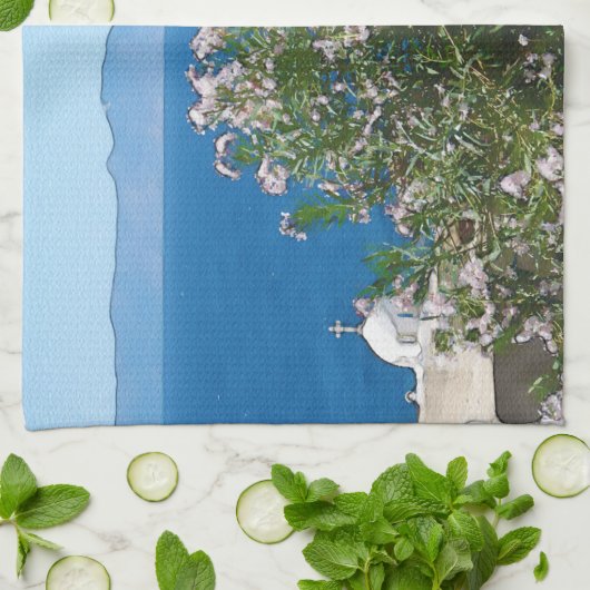 Aquareller Meerblick Handtuch (Gefaltet)