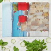 Aquareller Meerblick Handtuch (Gefaltet)