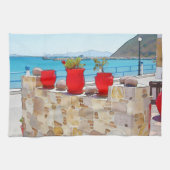 Aquareller Meerblick Handtuch (Horizontal)