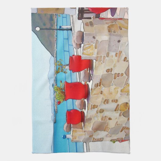 Aquareller Meerblick Handtuch (Vertikal)