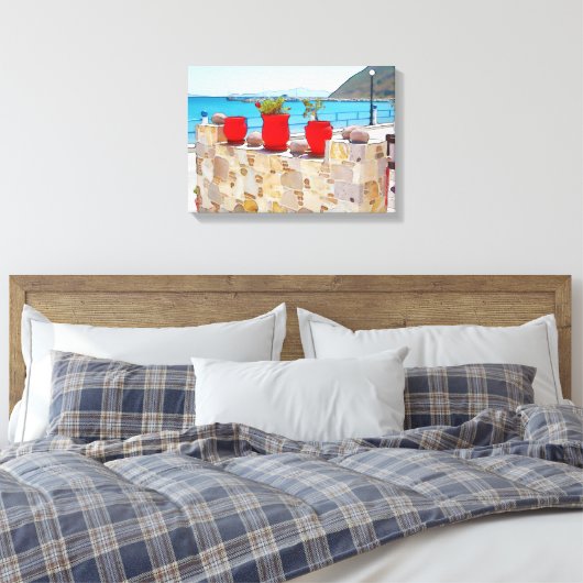 Aquareller Meerblick Leinwanddruck (Insitu (Schlafzimmer))