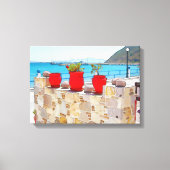 Aquareller Meerblick Leinwanddruck (Vorderseite)