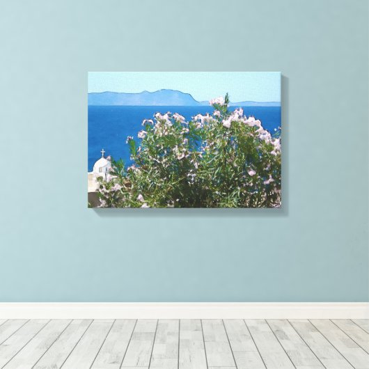 Aquareller Meerblick Leinwanddruck (Insitu (Holzboden))