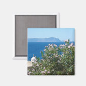 Aquareller Meerblick Magnet (Vorderseite/Rückseite)