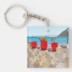 Aquareller Meerblick Schlüsselanhänger