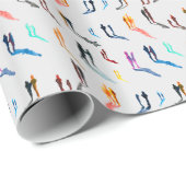 Aquareller nehmen Kunst an Geschenkpapier (Rolleneckpunkt)