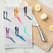 Aquareller nehmen Kunst an Geschirrtuch (Viertel Falte)