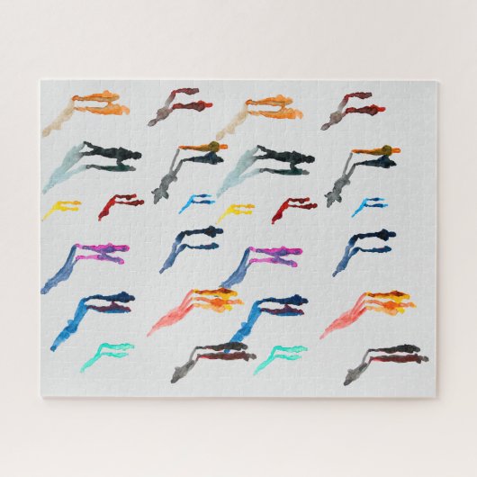 Aquareller nehmen Kunst an Puzzle (Horizontal)