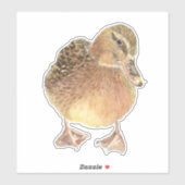 Aquareller Niedlicher Duckvogel Aufkleber (Blatt)