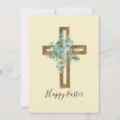 Aquareller Oster Rustikales Kreuz und Eukalyptus (Vorderseite)