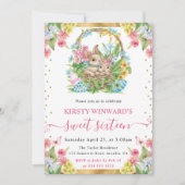 Aquareller Osterkaninchen Frühlingssüß 16 Einladung (Vorderseite)