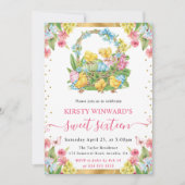 Aquareller Osterküken und Eier Frühlingssüß 16 Einladung (Vorderseite)