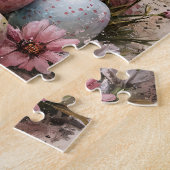 Aquareller Ostern Bunny Cfarbene Eier Puzzle (Seite)