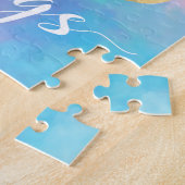 Aquareller Ostern Kaninchen mit Eiern Puzzle (Seite)