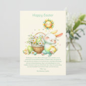 Aquareller Ostern Personalisiert Feiertagskarte (Stehend Vorderseite)