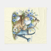 Aquareller Ostern Personalisiert Fleecedecke (Vorderseite (Horizontal))