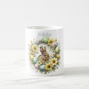 Aquareller Ostern Personalisiert Kaffeetasse