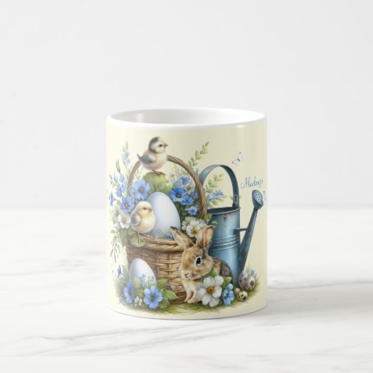 Aquareller Ostern Personalisiert Kaffeetasse (Mittel)