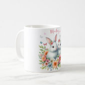 Aquareller Ostern Personalisiert Kaffeetasse (Vorderseite Links)
