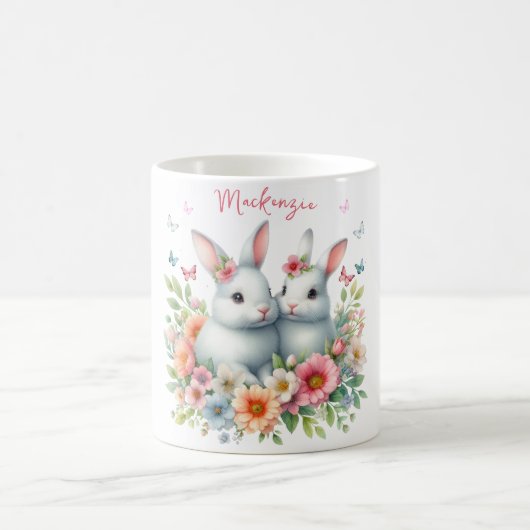 Aquareller Ostern Personalisiert Kaffeetasse (Mittel)