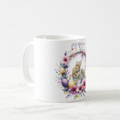 Aquareller Ostern Personalisiert Kaffeetasse (Vorderseite Links)