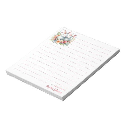 Aquareller Ostern Personalisiert Notizblock (Rotiert)