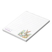 Aquareller Ostern Personalisiert Notizblock (Rotiert)