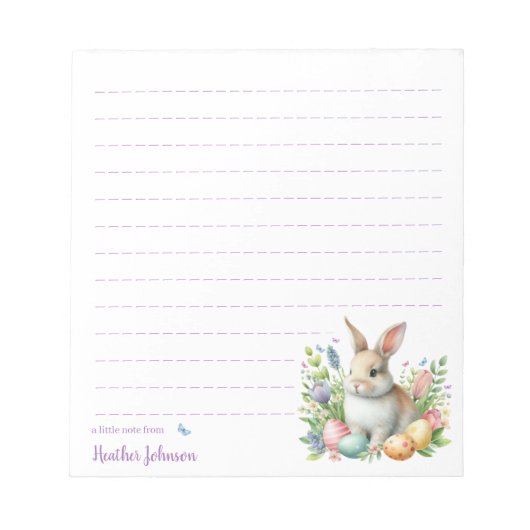 Aquareller Ostern Personalisiert Notizblock (Vorderseite)