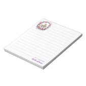 Aquareller Ostern Personalisiert Notizblock (Rotiert)