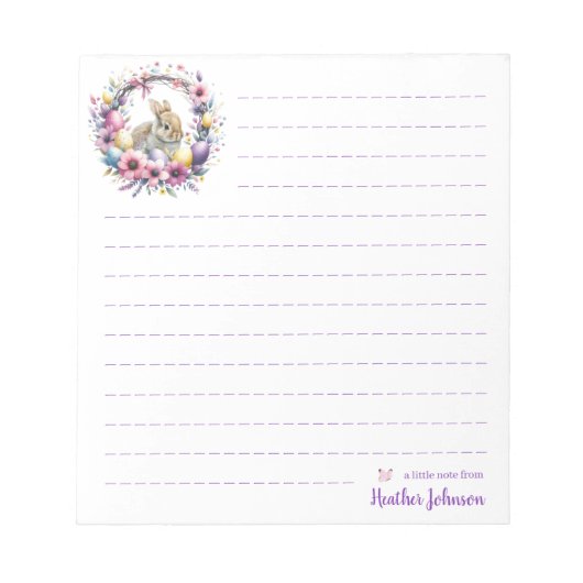 Aquareller Ostern Personalisiert Notizblock (Vorderseite)