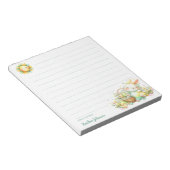 Aquareller Ostern Personalisiert Notizblock (angewinkelt)