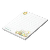 Aquareller Ostern Personalisiert Notizblock (Rotiert)