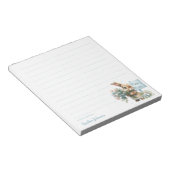 Aquareller Ostern Personalisiert Notizblock (angewinkelt)