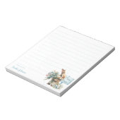 Aquareller Ostern Personalisiert Notizblock (Rotiert)