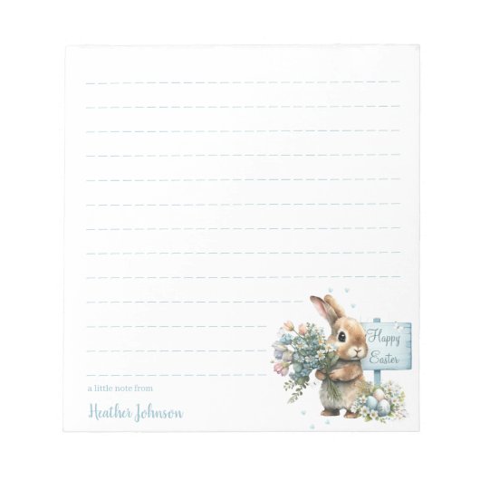 Aquareller Ostern Personalisiert Notizblock (Vorderseite)