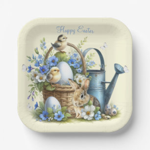 Aquareller Ostern Personalisiert Pappteller
