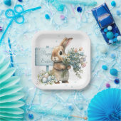 Aquareller Ostern Personalisiert Pappteller (Party)
