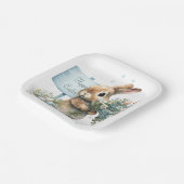 Aquareller Ostern Personalisiert Pappteller (Gewinkelt)