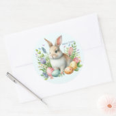 Aquareller Ostern Personalisiert Runder Aufkleber (Umschlag)