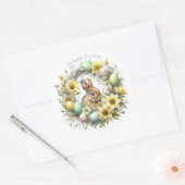 Aquareller Ostern Personalisiert Runder Aufkleber (Umschlag)