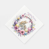 Aquareller Ostern Personalisiert Serviette (Ecke)