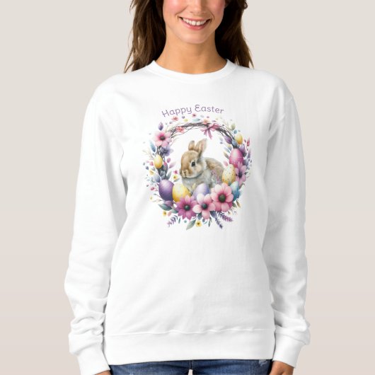 Aquareller Ostern Personalisiert Sweatshirt (Vorderseite)