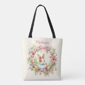Aquareller Ostern Personalisiert Tasche (Rückseite)