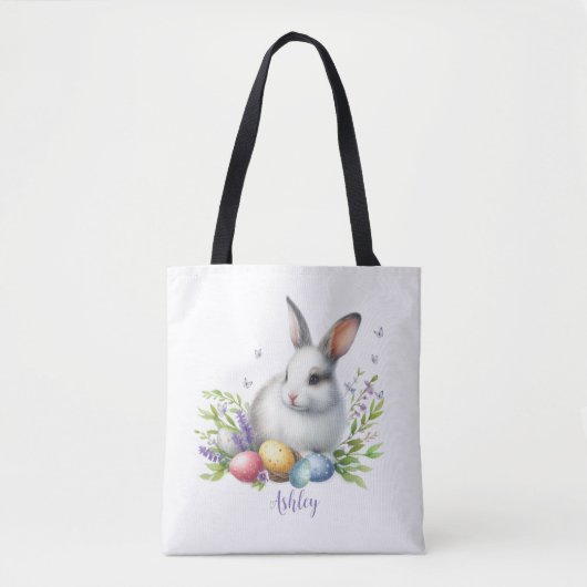 Aquareller Ostern Personalisiert Tasche (Vorderseite)