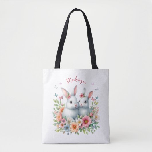 Aquareller Ostern Personalisiert Tasche (Vorderseite)